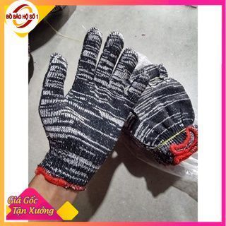 10 ĐÔI- găng tay bảo hộ sợi muối tiêu -set 10 đôi