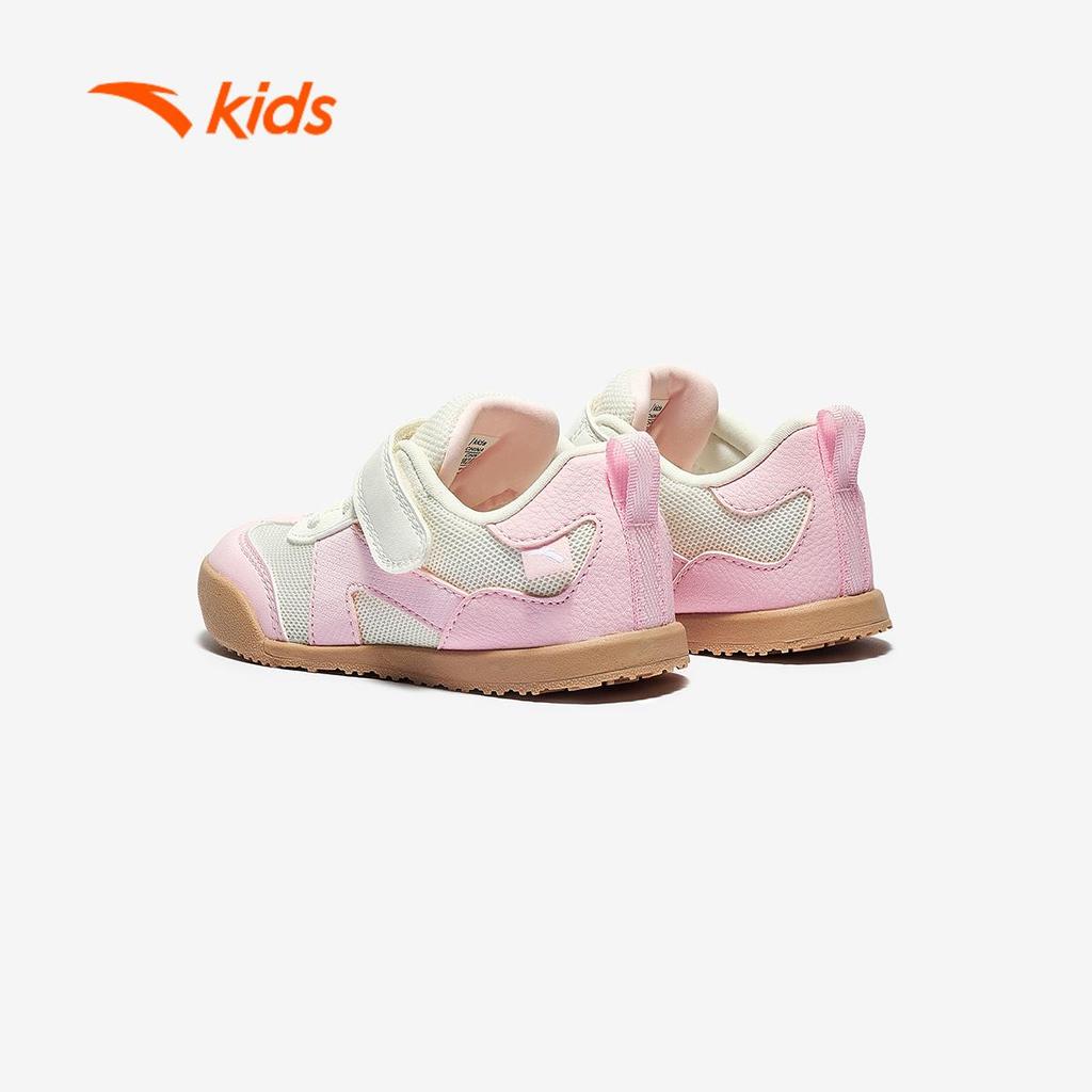 ANTA Kids Giày Tập Đi Bé Gái Đế Mềm Cao Su, Hạn Chế Trơ Trượt, Quai Dán Velcro Tiện Lợi 332520001U-3