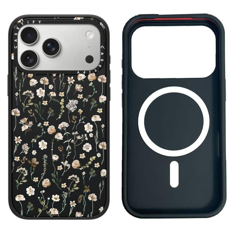 CASECASE X Hoa Mẫu Ốp Lưng Máy Ảnh Trắng Vòng Phiên Bản Mờ Đen Cứng Hút Từ Tính Tác Động Dành Cho Apple IPhone 13 14 15 16 17 Pro Max Air Plus Có Hộp