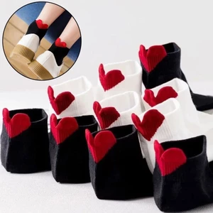 Ngày Lễ Tình Nhân Cặp Đôi Trái Tim Tình Yêu Tất Nữ Cotton Đến Mắt Cá Chân Cô Gái Dễ Thương Học Sinh Thoải Mái Thường Ngày