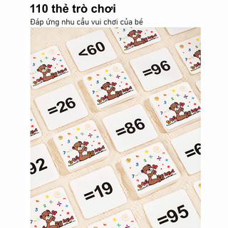 【BabyJoy】Đồ chơi khối tính toán số bằng gỗ,cộng trừ nhân chia đối kháng kèm chuông,Giúp trẻ học toán