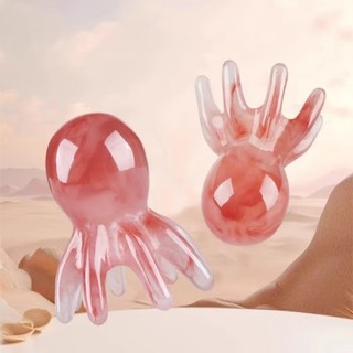 Lược Massage Bạch Tuộc JiKK, Đầu Chống Rụng Tóc Kinh Tuyến Cạo Đầu Máy Mát Xa, Nhựa Di Động 8 Răng Da Đầu Dụng Cụ Mát Xa Hàn Quốc