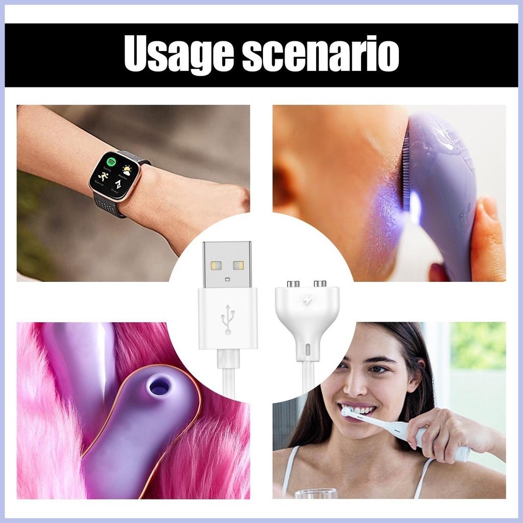 【COD】Cáp sạc từ tính SB đầu chữ U 2 chân, đa năng dùng cho máy massage tăm nước và các thiết bị chăm sóc cá nhân khác.