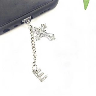 Điện Thoại Di Động Chống Bụi Cắm Tự Làm Chữ Thập Chữ Cái Tiếng Anh Mặt Dây Chuyền A-Z Trang Trí Điện Thoại Di Động