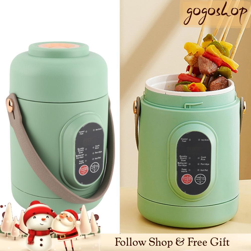 gogoshopp Nồi điện cầm tay Chất liệu an toàn Nấu ăn nổi bật Chức năng hẹn giờ dễ dàng Nồi cơm điện mini đa chức năng 500W để nấu súp Cơm hầm ngũ cốc (500W) (Phích cắm US 110V)