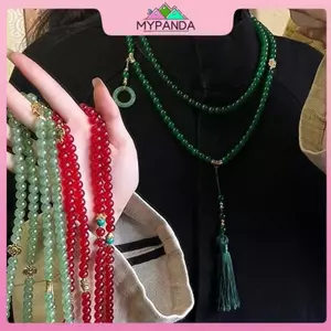 MYPANDA Choker đá tự nhiên pha lê xanh - Phù hợp cho người yêu thiền và Phật giáo