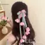 Dây buộc tóc scrunchie họa tiết ruy băng và phụ kiện treo - Phụ kiện thời trang dành cho nữ