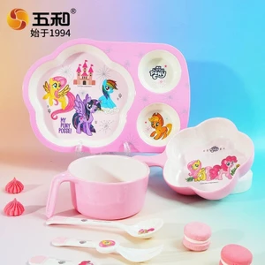 My Little Pony Bộ Đồ Ăn Trẻ Em Hộ Gia Đình Melamine Ngăn Đĩa Thực Phẩm Bổ Sung Bát Dễ Thương Mẫu Giáo Melamine Đĩa Ăn YSDN
