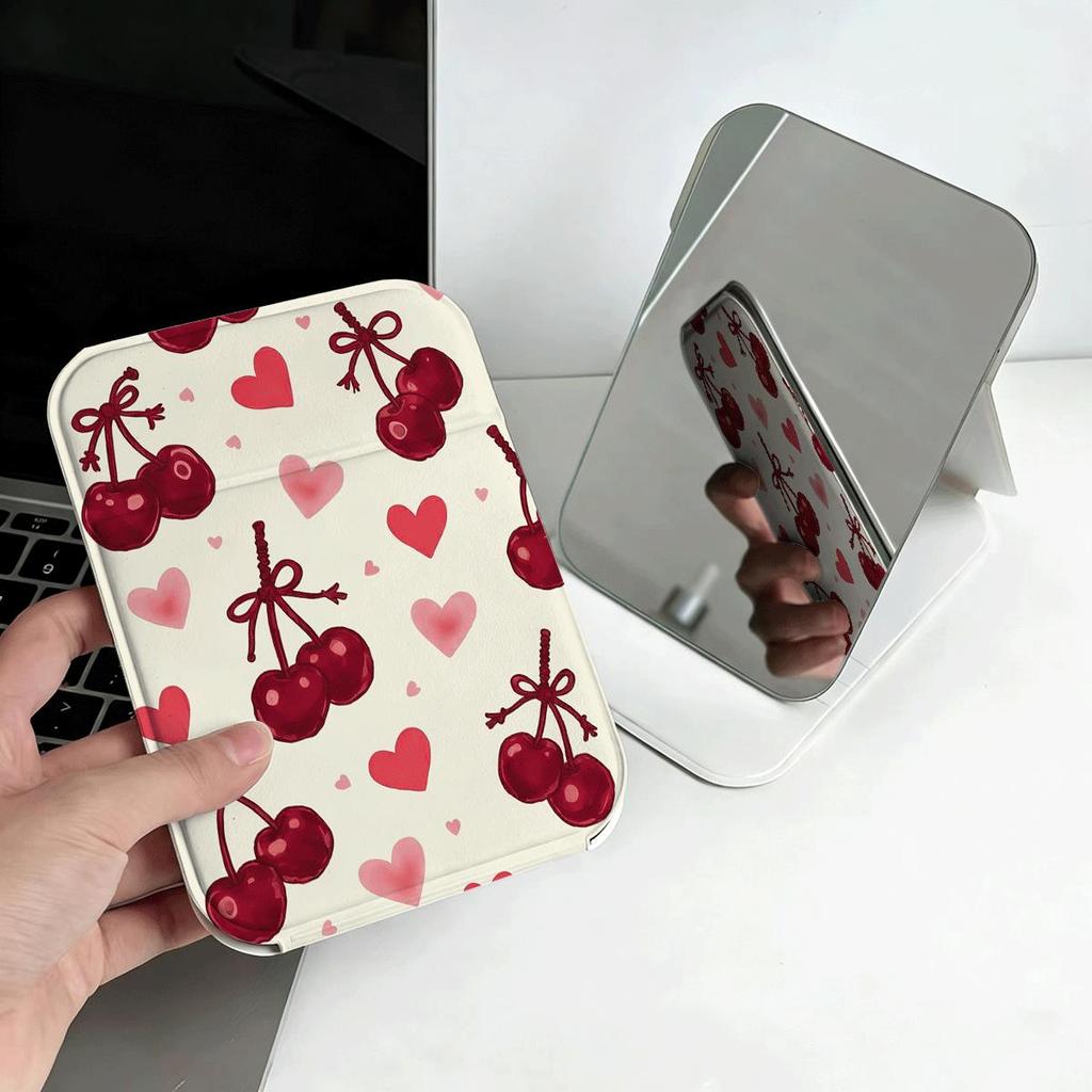 Cherry tình yêu GIÁ SỐC Gương Trang Điểm Gấp Thỏ Xy tình Mini Dễ Mang Theo Đi Du Lịch