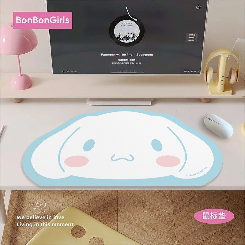 thảm trải bàn làm việc da sanrio chống nước miếng lót chuột cỡ lớn cinnamoroll kuromi melody quà tặng học sinh ký túc xá