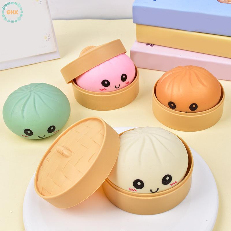 GHX Squishy Mô Phỏng Bánh Bao Bóng Áp Lực Đồ Chơi Giảm Căng Thẳng Mềm Xúc Giác Cho Bàn Làm Việc Văn Phòng Và Trang Trí Nhà VN