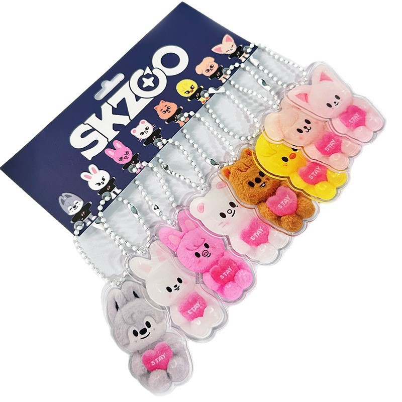 8 Cái / lốc Kpop Idol Stray Kids SKZOO Móc Khóa Acrylic Móc Khóa