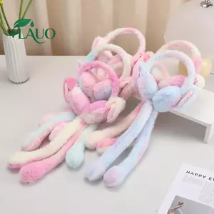 Springevenstar 1 Cái Di Chuyển Tai Thỏ Màu Ấm Áp Sang Trọng Bịt Tai Phổ Biến Phong Cách Trực Tuyến Tại Nhà Bịt Tai Cho Nam Nữ Trẻ Em Giữ Ấm Tai Muffs Springevenstar