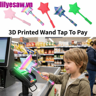 LILYES 3D In Hình Cây Đũa Phép Tập Để Thanh Toán, Sáng Tạo Co Giãn Không Tiếp Xúc Thanh Toán, Mới Lạ Ngộ nghĩnh Nhẹ Dễ Thương Ngôi Sao Magic Giá Đỡ Quà Tặng Cho Bé Gái