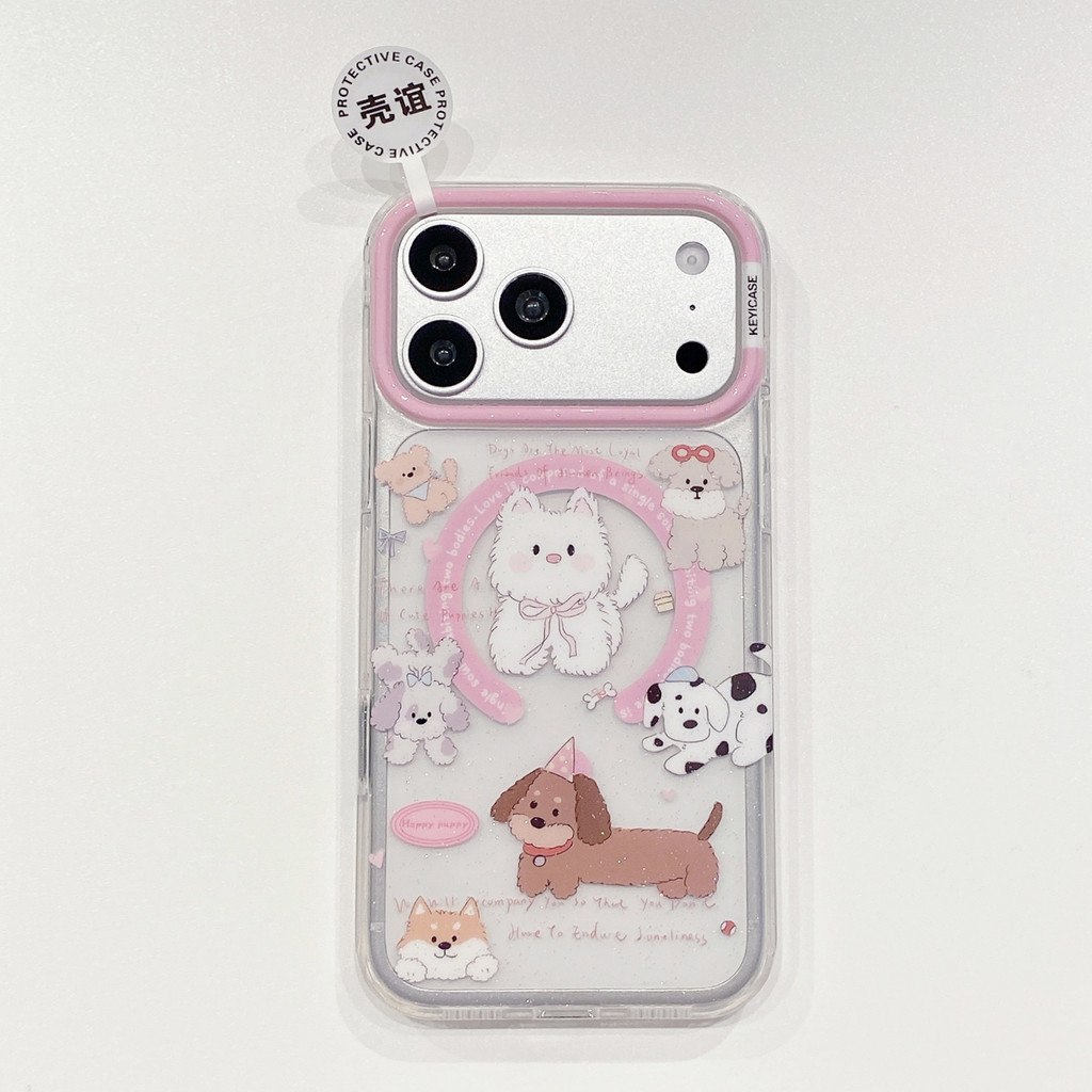 Ốp điện thoại hình gấu dạng bột dính từ tính Vỏ điện thoại cho IPhone 17 Pro Max 17 16 Pro Max 15 14 Vỏ điện thoại chống rơi QM0E