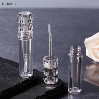 Tutu Trống 3.5ml Ống Son Bóng Trong Suốt Có Bàn Chải Silicon Tròn Mỹ Phẩm Son Bóng Ống Trong Suốt Son Dưỡng Môi Chai Có Thể Đổ Lại VN