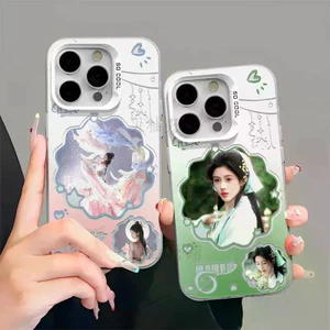 Bán Sản phẩm mới Ju Jingyi Yue Cân Qiji Q Phiên bản Hàng hóa Vỏ điện thoại màu bạc đầy màu sắc cho Iphone 17 16 15 14 Pro Max 13 12 Mini 11 Pro X XS XR 8 7 6 Plus Chất lượng cao