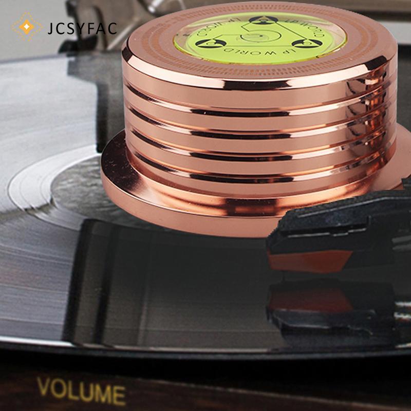 JCSYFAC 50Hz LP Bộ ổn định đĩa Kim loại Bàn xoay Trọng lượng Kẹp Ghi máy nghe nhạc Phụ kiện mới