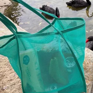 Túi đeo vai gạc trong suốt trong suốt Phong cách mới Thời trang nhẹ Dung tích lớn Túi mua sắm phù hợp cho mọi trận đấu Túi đi biển di động