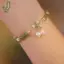 Vòng tay tre đính cườm, style vintage Trung Quốc - Quà tặng sang trọng