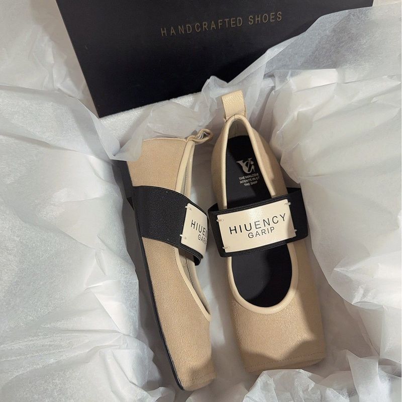 【✨Spot】Giày mary jane Kiểu Hàn Ins Vintage Mũi vuông nhỏ Đế nâng cao 4cm Dễ phối đồ Đế êm Giày nữ