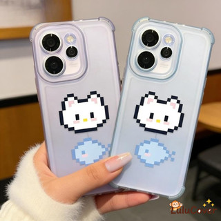 Ốp lưng Kawaii Pixel Cat Ice Mist cho Redmi A5 A4 A3 Pro Turbo 5 Max 4 Pro 3 5G 4G INS Style Matte Cover Vỏ TPU mềm chống vân tay đơn giản dễ thương