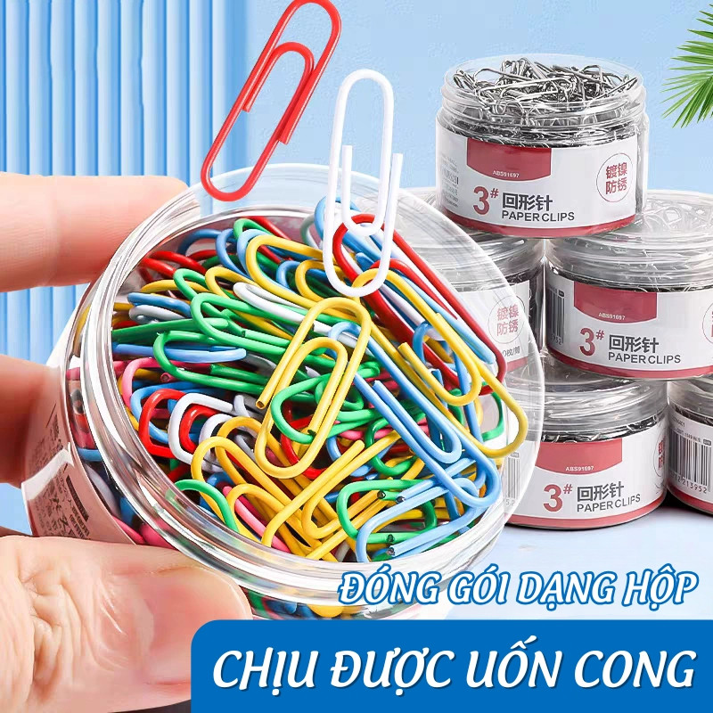 Ghim kẹp giấy mini văn phòng phẩm với 320 cái, màu Morandi trẻ trung, được làm từ kim loại chắc chắn và an toàn