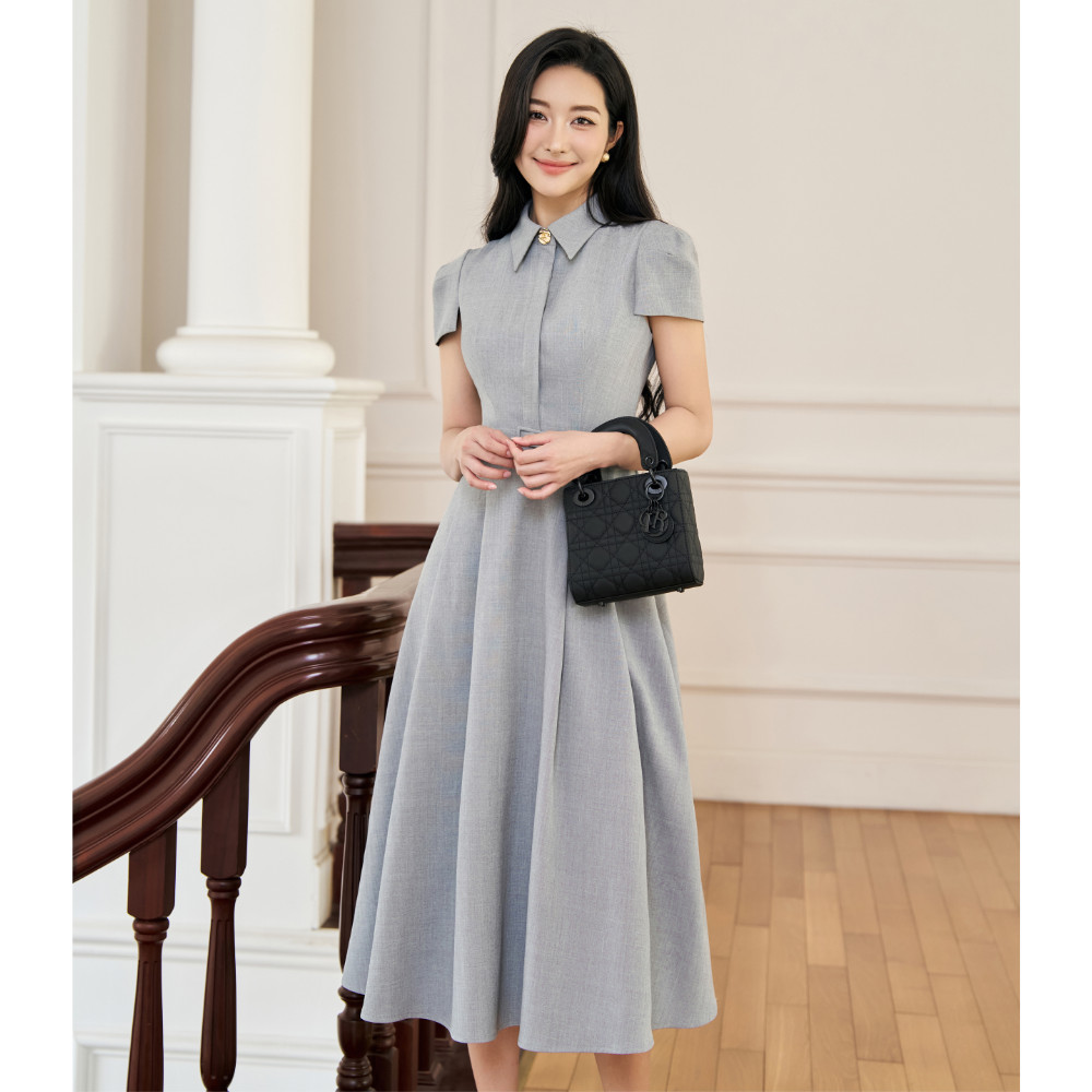 Đầm nữ ELLA DORA thiết kế tay xẻ bọc đai dáng dài form thanh lịch phong cách công sở [D283]