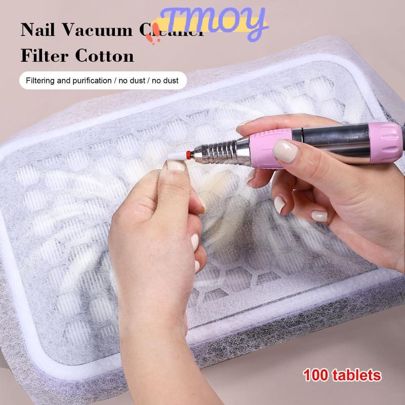 Máy hút bụi chân không TMOY Giấy lọc không dệt 100 chiếc dùng một lần cho tiệm làm móng tay Máy làm móng tay điện TMOY