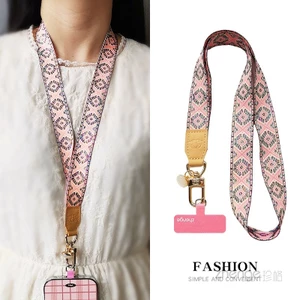 Dây Điện Thoại Di Động Nữ Treo Cổ Phiên Bản Rộng Webbing Phong Cách Dài Không Dính Bền Ngoài Trời Leo Núi Du Lịch Chống Mất