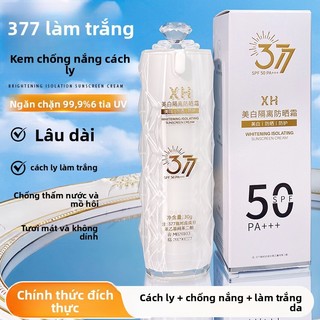 Qingliya Kem chống nắng 3 trong 1 SPF50+ PA++++ 377 Trắng, cách ly, chống tia cực tím, chống mồ hôi