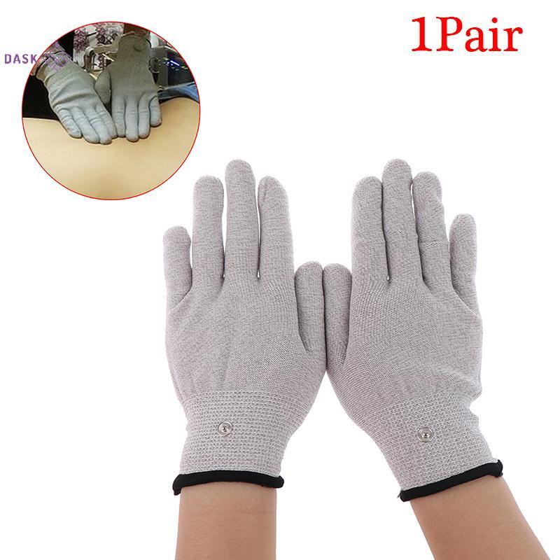 [DASK] 1 Cặp Găng Tay Điện Cực Sợi Bạc Dẫn Điện Massage Điện Trị Liệu