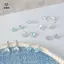 Bông Tai Hình Ngôi Sao Zircon Xanh Phong Cách Hàn Quốc - Dành Cho Nữ, Tinh Tế & Dễ Thương, Phù Hợp Làm Trang Sức Đám Cưới