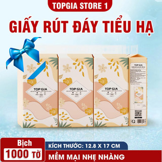 Khăn giấy vệ sinh treo tường Tiểu Hạ 1000 tờ làm từ bột gỗ thiên nhiên, an toàn, 6 bịch hoặc 10 bịch