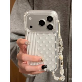 Ốp Điện Thoại Thích Hợp Cho iPhone ins Flash Chấm Bi Khâu Sọc iPhone17pro / 16 / 15 / 14 Ốp Điện Thoại 13 Đơn Giản 12 Thời Trang 11 Cao Cấp xr Bảo Vệ 353X