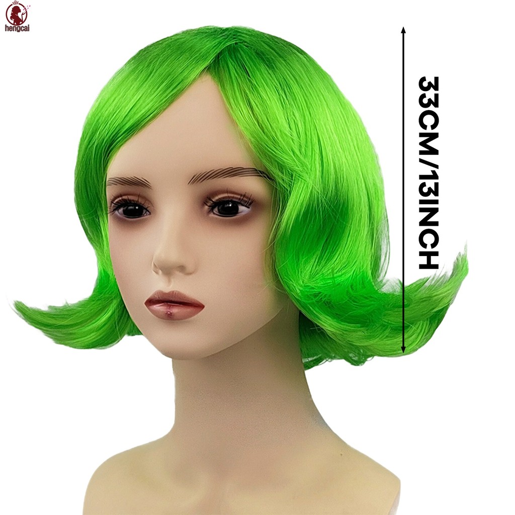 Cosplay tóc giả Inside Out màu xanh - phù hợp cho sự kiện Halloween và buổi hòa nhạc