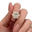 Nhẫn kim cương vuông cấp dòng chảy dát Nhẫn Zircon 26.4.20