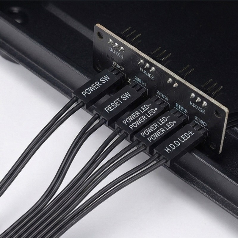 PPY Bo Mạch Chủ Bảng Điều Khiển Dây Nối Dài F-PANEL Nữ Đến 2Pin Nam Mở Rộng LED Đặt Lại PC Cáp Nguồn Phụ Kiện Thay Thế