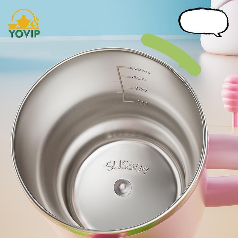 YOVIP 400ML cốc giữ nhiệt inox 304 hai lớp cách nhiệt, kín, di động cho văn phòng, sữa, cà phê, sinh viên