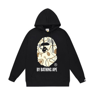 Áo nỉ BAPE cá mập cho nam, chất liệu cotton, có mũ trùm đầu dài tay, phù hợp mặc hàng ngày