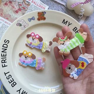 Meowu Kẹp Tóc Mái Cún Lạp Xưỡng Màu Sắc Ánh Xà Cừ