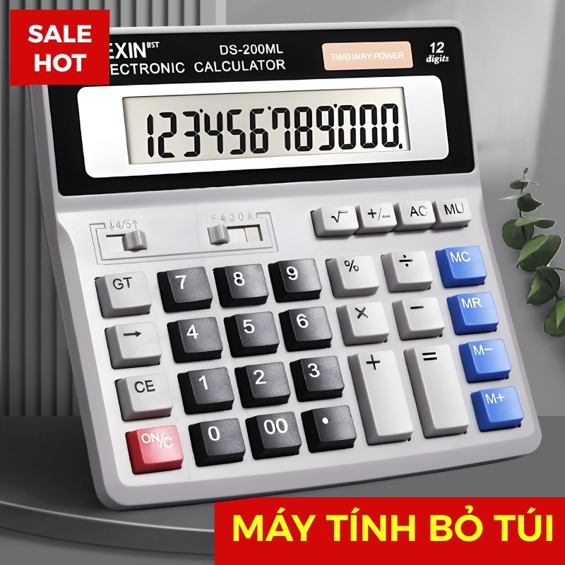 Máy Tính Cầm Tay Cao Cấp Nút Bấm Lớn - Công Cụ Hoàn Hảo Dành Cho Dân Kế Toán Và Kinh Doanh Chuyên Nghiệp