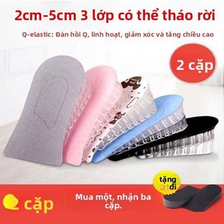 Bên Trong Tăng Chiều Cao Đế Nữ Nam Thể Thao Tăng Chiều Cao Nửa Miếng Vải Giày Thường Chống DX8G