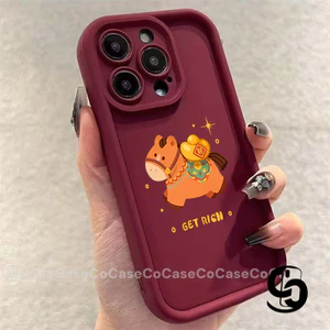 Vỏ Cho IPhone 15 17 16 13 12 14 11 Pro Max X XSMax XR 14 7 16 6S 6 8 15 Plus SE 2020 Ốp điện thoại hình ngựa con lễ hội