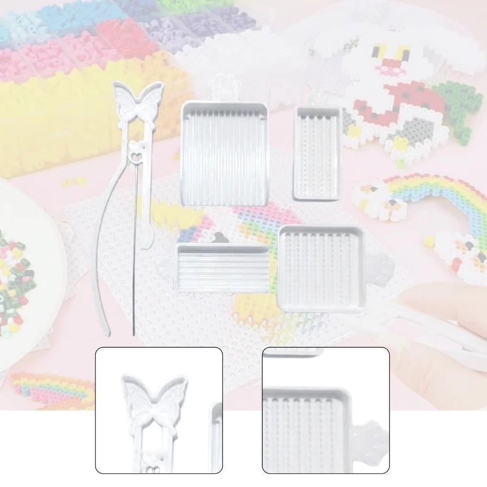 SLICELLIFE 3 / 4 / 5 Cái / bộ Nhíp kim đơn cầu chì 2.6mm, Bộ đệm hiệu quả, Dụng cụ chọn hạt cho Perler Bead DIY bằng nhựa cầm tay
