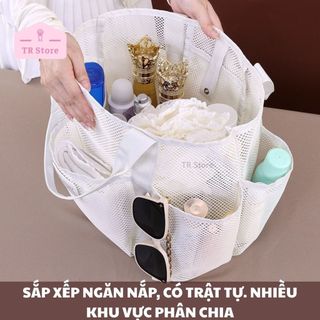 Túi Tote Lưới Đa Năng Cho Hồ Bơi/Bãi Biển - Nhiều Ngăn Ngoài, Nhanh Khô, Thoát Cát/Nước