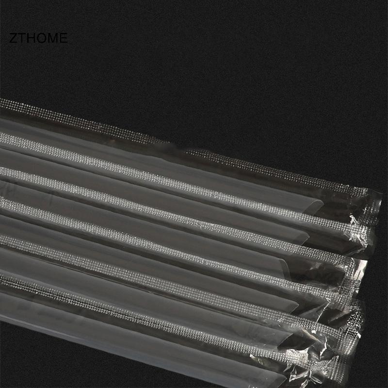 ZTHOME 500 Chiếc DIY Ống Hút Nhựa Dùng Một Lần Ngắn Trong Suốt Nhọn Mỏng Uống Ống Hút Phụ Kiện Nhà Bếp HOT