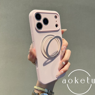Giá đỡ xoay 360 Silicon lỏng mới Thích hợp cho vỏ điện thoại Apple 17 Pro Max Bao gồm tất cả 16 điểm thu hút từ tính Bảo vệ 15 nút Chống rơi 14 Vỏ bảo vệ