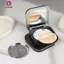 Springevenstar Hộp đựng mỹ phẩm từ tính rỗng có gương Lưới tròn 60mm Tấm phấn mắt Phấn má hồng Son môi DIY Powder Hộp trang điểm Springevenstar