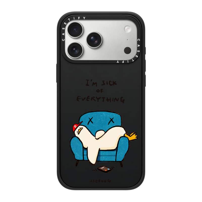 CASECASE X I 'm Sick of Everything Case White Camera Ring Edition Matte Đen Cứng Hút Từ Tính Tác Động Dành Cho Apple IPhone 13 14 15 16 17 Pro Max Air Plus Có Hộp